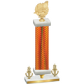 Premium Single Orange Carbon Fiber Victory Swimming Trophy