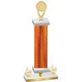 Premium Single Orange Carbon Fiber Fourth Place Insert Trophy