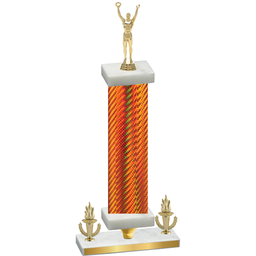 Premium Single Orange Carbon Fiber Victory Victory Trophy
