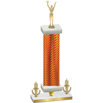 Premium Single Orange Carbon Fiber Victory Victory Trophy