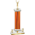 Premium Single Orange Carbon Fiber Year Victory Trophy