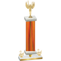 Premium Single Orange Carbon Fiber Second Place Victory Trophy