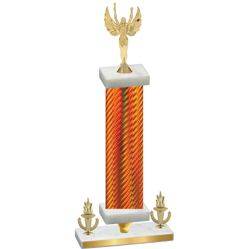 Premium Single Orange Carbon Fiber Victory Victory Trophy