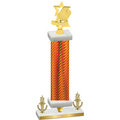 Premium Single Orange Carbon Fiber Victory Pickleball Trophy