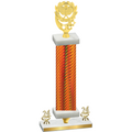 Premium Single Orange Carbon Fiber Year Pickleball Trophy