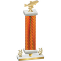 Premium Single Orange Carbon Fiber Year Fishing Trophy