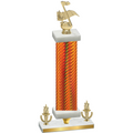 Premium Single Orange Carbon Fiber Victory Music Trophy