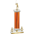 Premium Single Orange Carbon Fiber Victory Golf Trophy