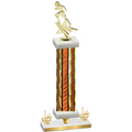 Premium Single Orange Glacier First Place Football Trophy
