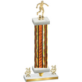 Premium Single Orange Glacier Year Soccer Trophy