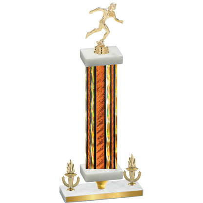 Premium Single Orange Glacier Victory Running Trophy