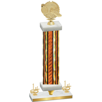 Premium Single Orange Glacier First Place Running Trophy