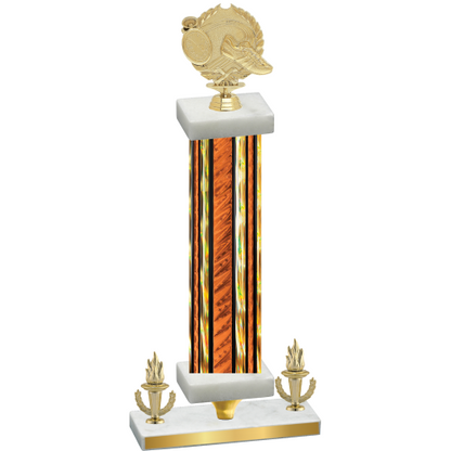 Premium Single Orange Glacier Victory Running Trophy