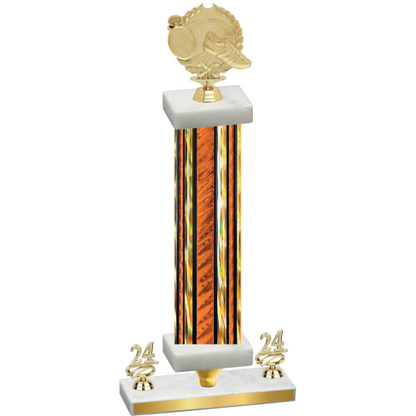 Premium Single Orange Glacier Year Running Trophy