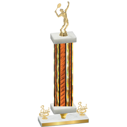 Premium Single Orange Glacier Third Place Tennis Trophy