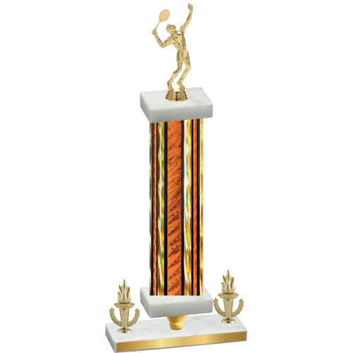 Premium Single Orange Glacier Victory Tennis Trophy