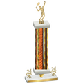 Premium Single Orange Glacier Year Tennis Trophy