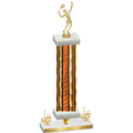 Premium Single Orange Glacier First Place Tennis Trophy