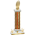 Premium Single Orange Glacier Second Place Football Trophy