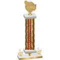 Premium Single Orange Glacier Third Place Tennis Trophy
