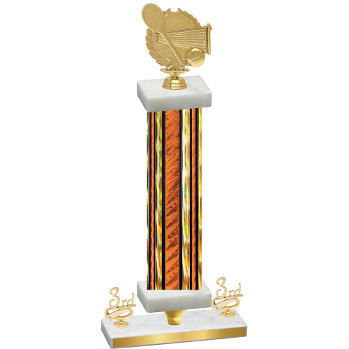 Premium Single Orange Glacier Third Place Tennis Trophy