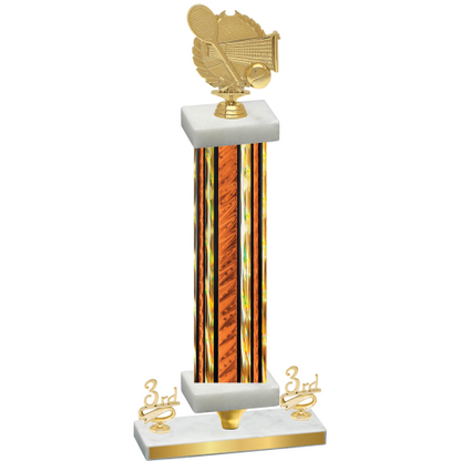 Premium Single Orange Glacier Third Place Tennis Trophy