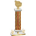 Premium Single Orange Glacier Fourth Place Tennis Trophy