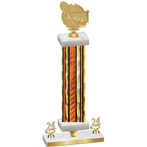 Premium Single Orange Glacier Year Tennis Trophy