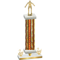 Premium Single Orange Glacier Second Place Wrestling Trophy