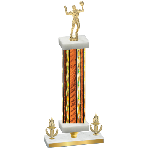 Premium Single Orange Glacier Victory Volleyball Trophy