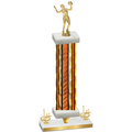 Premium Single Orange Glacier First Place Volleyball Trophy