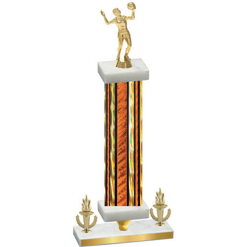 Premium Single Orange Glacier Victory Volleyball Trophy