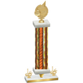 Premium Single Orange Glacier First Place Volleyball Trophy