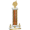 Premium Single Orange Glacier Victory Volleyball Trophy