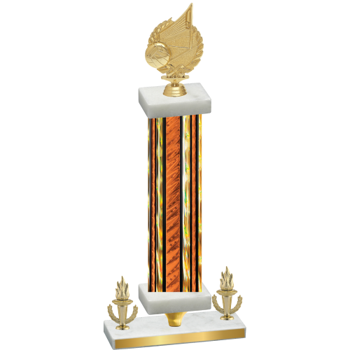 Premium Single Orange Glacier Victory Volleyball Trophy