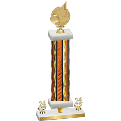 Premium Single Orange Glacier Year Volleyball Trophy