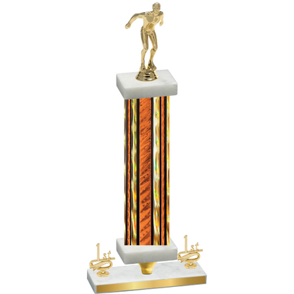 Premium Single Orange Glacier First Place Swimming Trophy