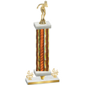 Premium Single Orange Glacier Fourth Place Tennis Trophy