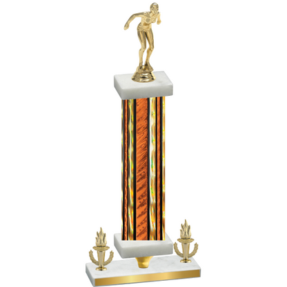 Premium Single Orange Glacier Victory Tennis Trophy