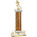 Premium Single Orange Glacier First Place Football Trophy