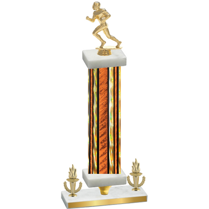 Premium Single Orange Glacier Victory Football Trophy