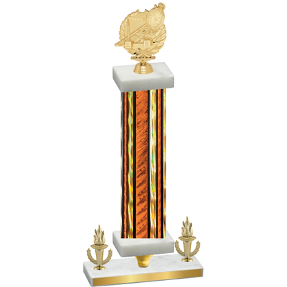 Premium Single Orange Glacier Victory Swimming Trophy