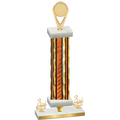 Premium Single Orange Glacier Third Place Insert Trophy
