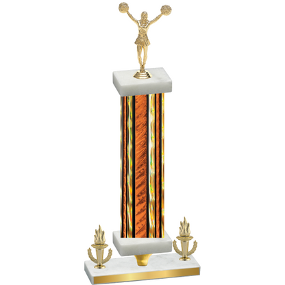 Premium Single Orange Glacier Victory Cheerleading Trophy