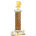 Premium Single Orange Glacier First Place Pickleball Trophy