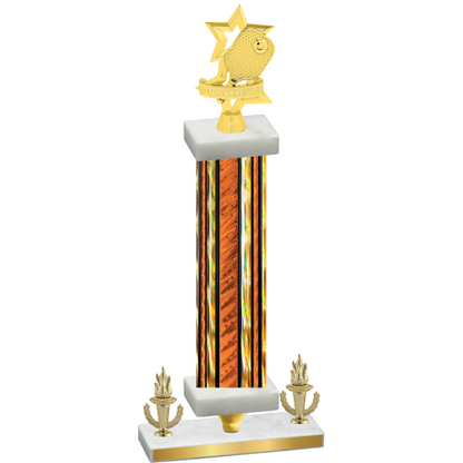 Premium Single Orange Glacier Victory Pickleball Trophy