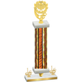 Premium Single Orange Glacier First Place Pickleball Trophy