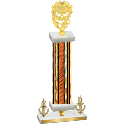 Premium Single Orange Glacier Victory Pickleball Trophy