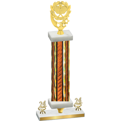 Premium Single Orange Glacier Year Pickleball Trophy