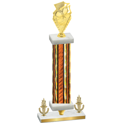 Premium Single Orange Glacier Victory Pickleball Trophy